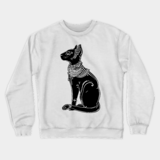 Bastet (the cat goddess) Crewneck Sweatshirt by DISOBEY